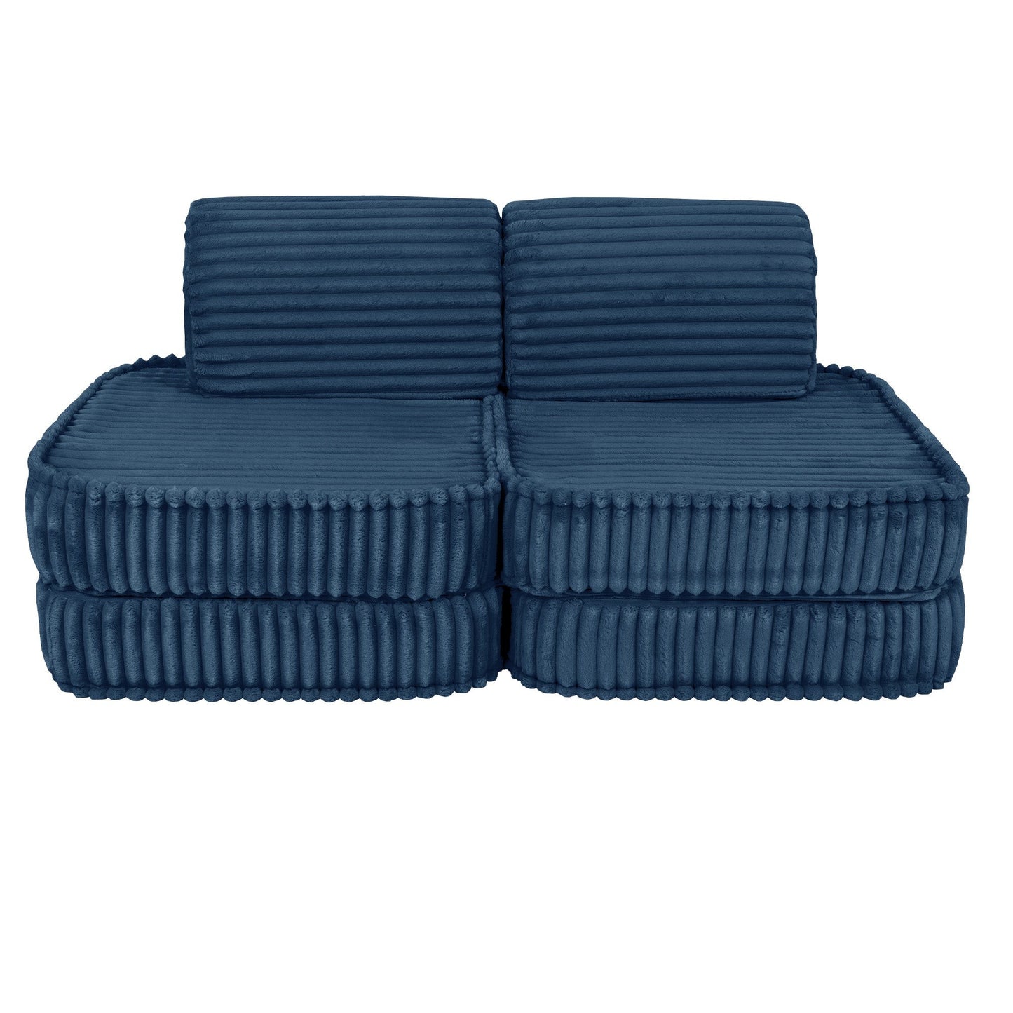 MeowBaby Small Modular Sofa Churros Blue – dimensions diagram small corduroy sofa | Nestling