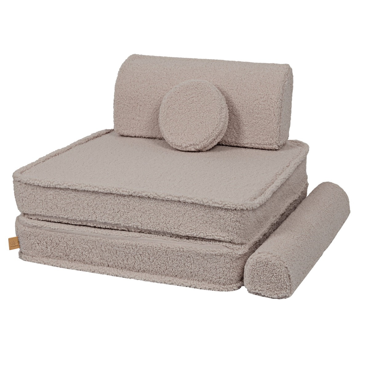 MeowBaby Large Modular Sofa – Premium Bearly – Light Grey