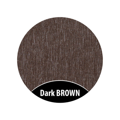 Dark brown woven fabric texture swatch for Monboxy activity play mattress