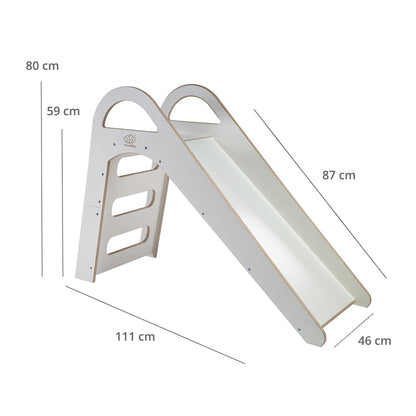 Scandi slide dimensions diagram showing 87cm length and 46cm width measurements