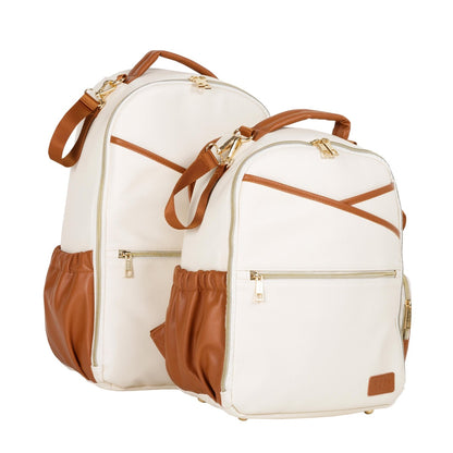 Ally Scandic Small Diaper Backpack Cappuccino – stroller attachment clips pram hooks | Nestling