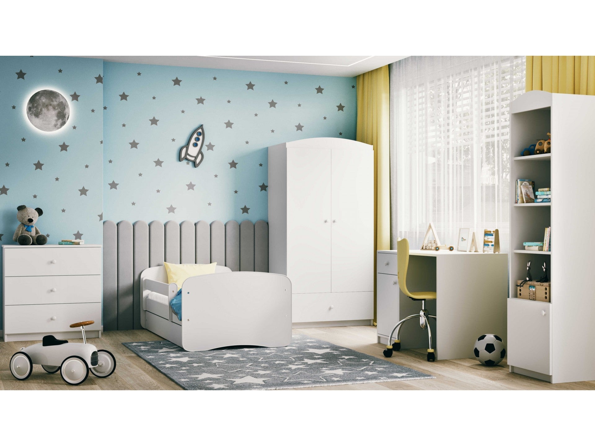 Babydreams Chest of Drawers Nursery Storage – white dresser styled in girl nursery | Nestling
