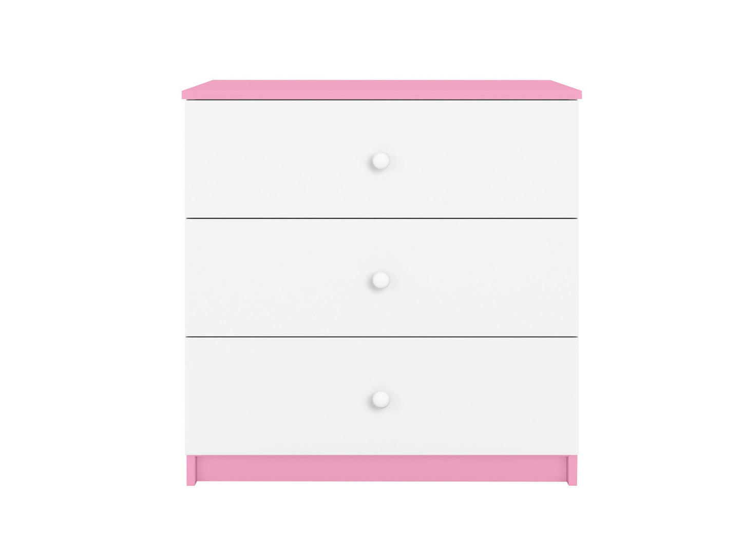 Babydreams Chest of Drawers Nursery Storage – dimensions diagram 3-drawer nursery dresser | Nestling