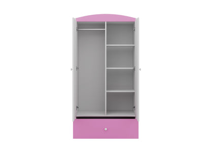 Kocot Kids Babydreams wardrobe with pink top and drawer, interior storage layout visible