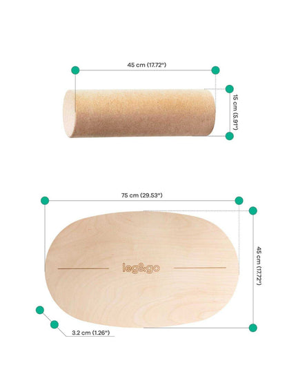 leg&go Round Balance Board With Exercise Roll – No Logo | Nestling