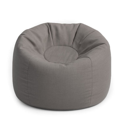 Taupe Floreo bean bag with soft water-resistant cover and rounded shape