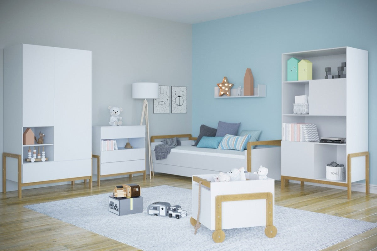 Bookshelf Victor Kids Scandinavian Bookcase Oak Legs – bedroom set with Victor bookcase | Nestling
