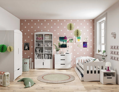 Modern white children's bedroom with Classic 1 bed, storage and coordinating furniture
