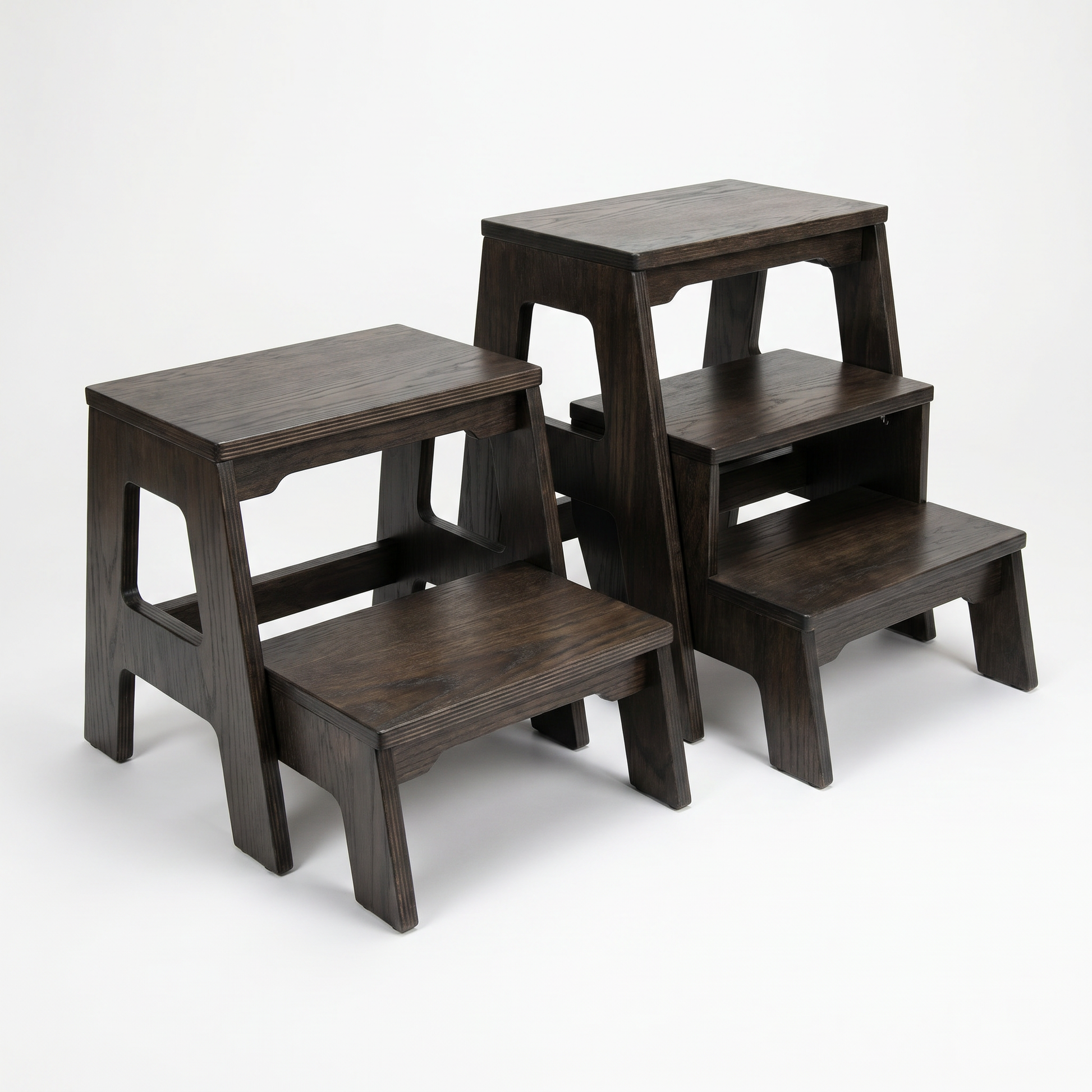 Ewart Woods Step Stools - Smoked Oak