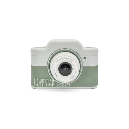 Hoppstar Expert kids camera in Laurel green, front view