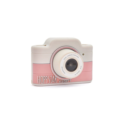Hoppstar Expert kids camera in Blush pink, angled view