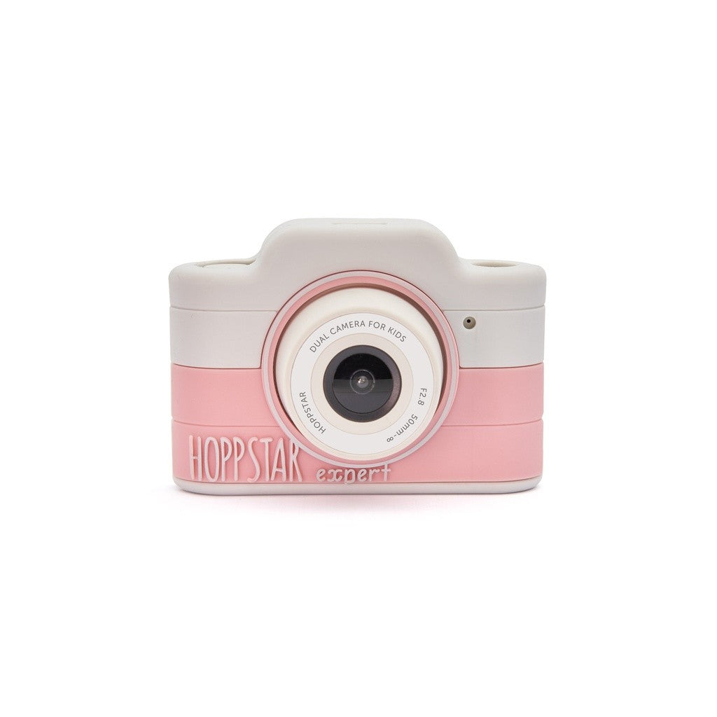 Hoppstar Expert kids camera in Blush pink, front view