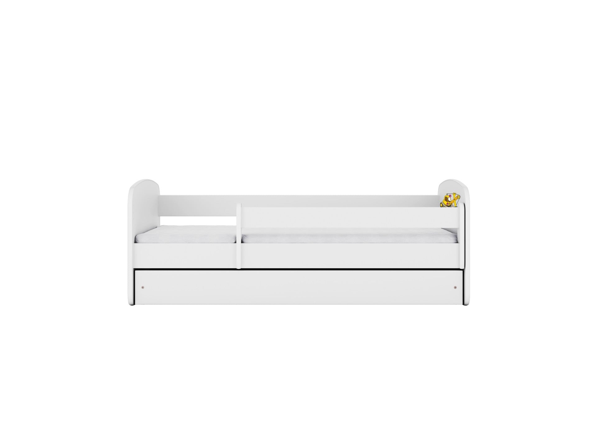 Kocot Kids Babydreams Bed Excavator Theme – white bed frame without mattress clean | Nestling