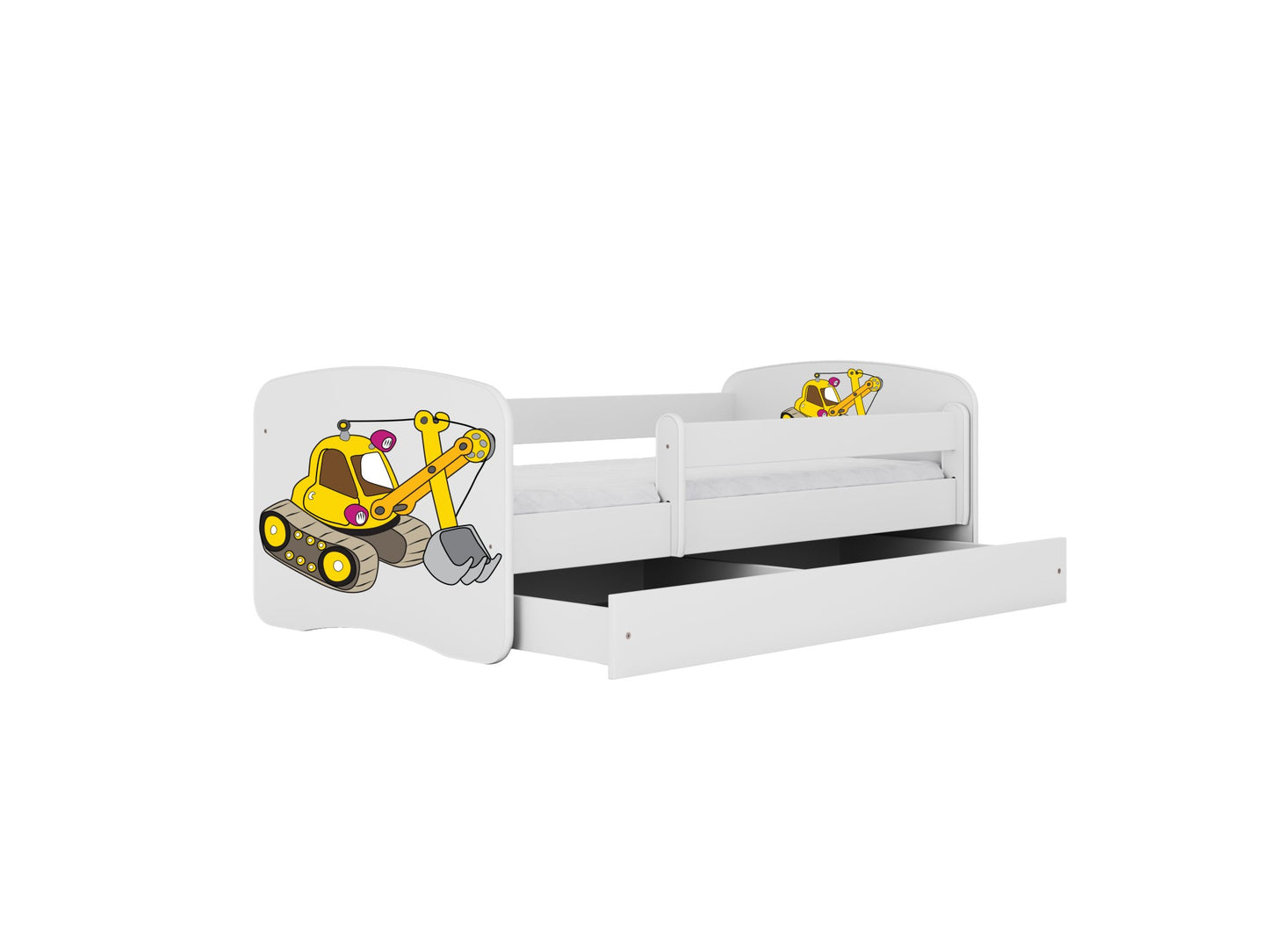 Kocot Kids Babydreams Bed Excavator Theme – blue excavator themed toddler bed angled | Nestling