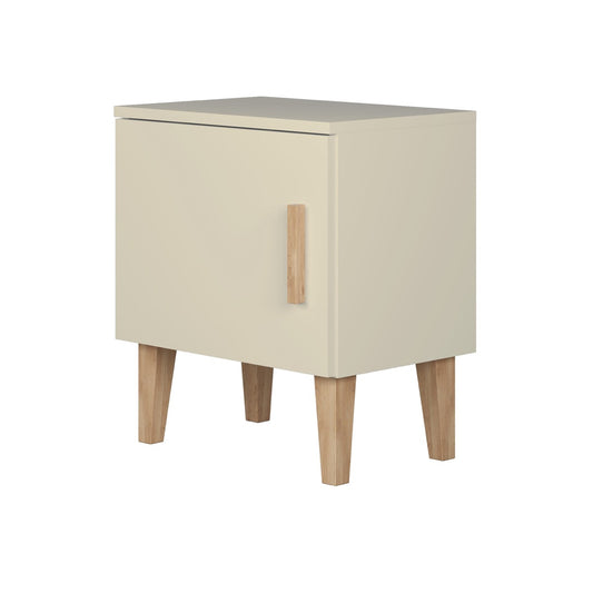 Kocot Kids Bedside Table Kubi Cashmere – front view cashmere nightstand two-door design | Nestling