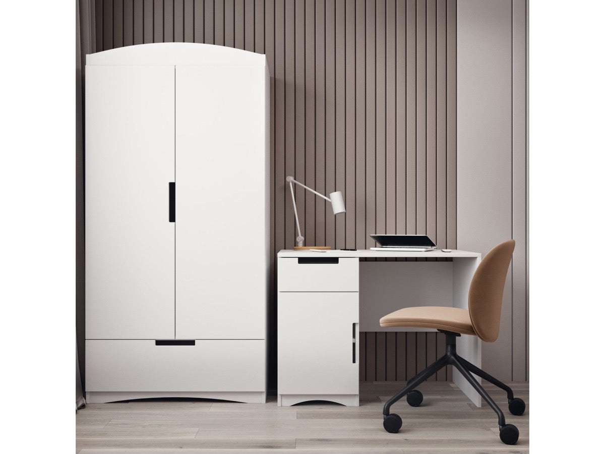Kocot Kids Classic Wardrobe White Kids Room – kids bedroom room setup with white wardrobe | Nestling