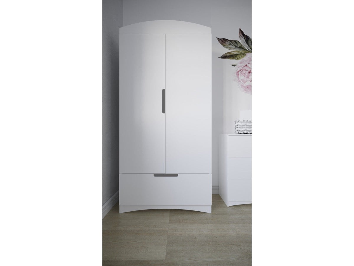 Kocot Kids Classic Wardrobe White Kids Room – cashmere variant wardrobe front view | Nestling