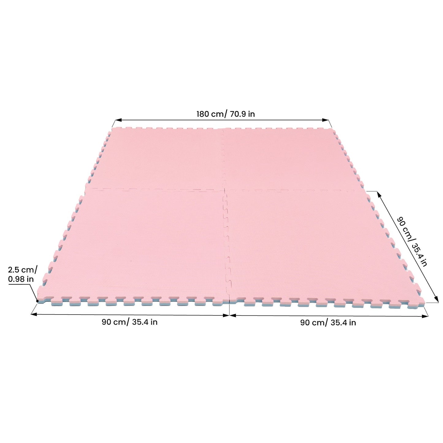 IGLU Large Foam Puzzle Mats – Baby Pink & Baby Blue | Nestling