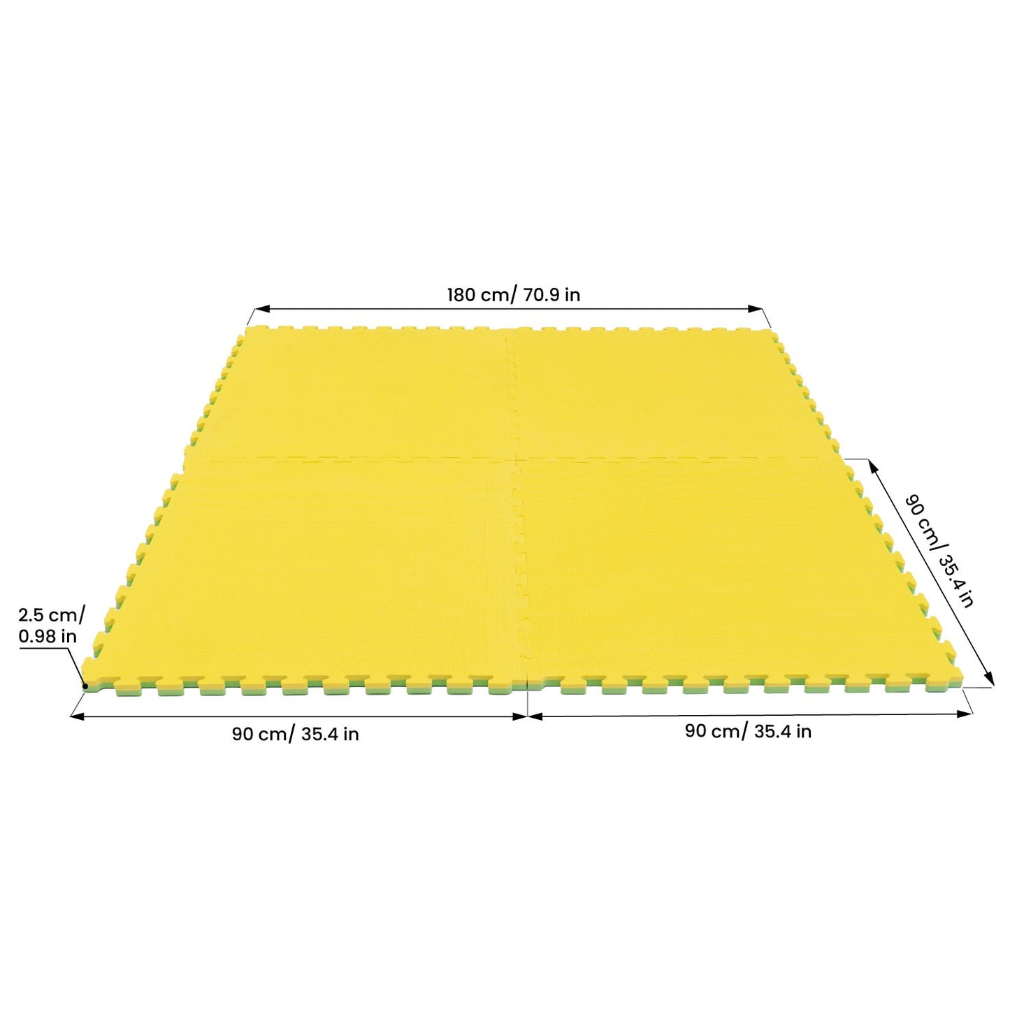 IGLU Large Foam Puzzle Mats – Spring Green & Yellow | Nestling