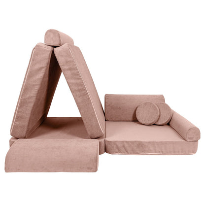 MeowBaby Large Modular Sofa – Slimcord Corduroy – Pink