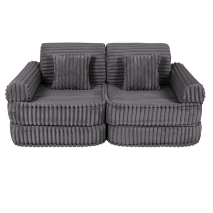 MeowBaby Medium Modular Sofa – Churros – Jurassic Grey