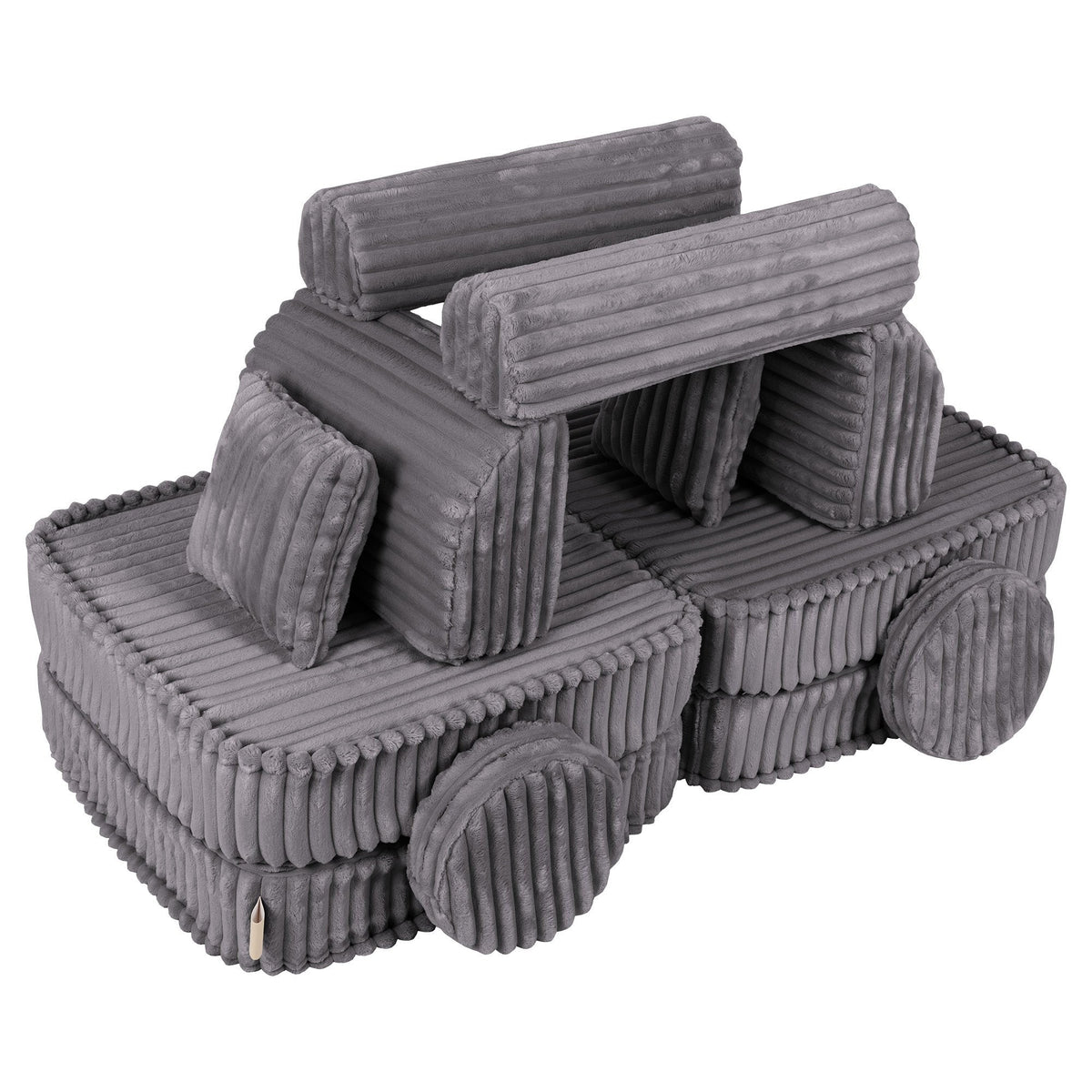 MeowBaby Medium Modular Sofa – Churros – Jurassic Grey