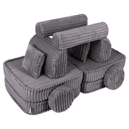 MeowBaby Medium Modular Sofa – Churros – Jurassic Grey