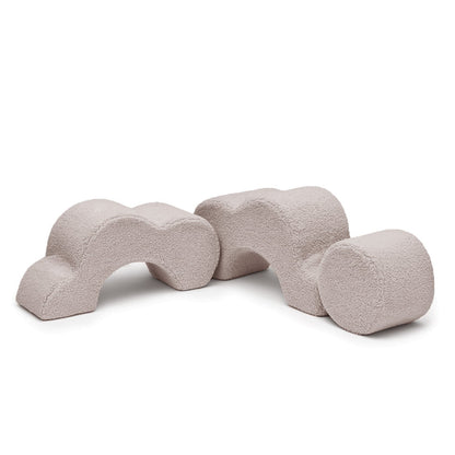 MeowBaby Foam Flower Shape Set – 3 Piece, Bearly – Grey