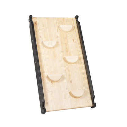 MeowBaby Kids Ladder with Slide and Climbing Wall Black – black gym in nursery room | Nestling