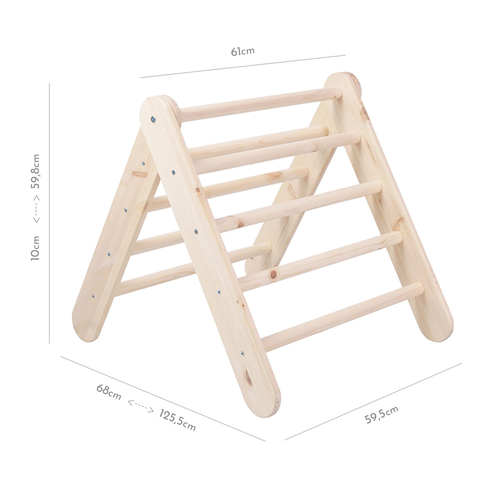 MeowBaby Large Ladder House Kids Playhouse – large wooden house without cover assembled | Nestling