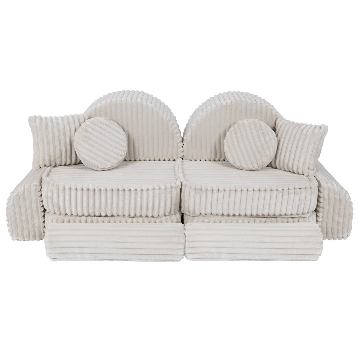 MeowBaby Medium Modular Sofa Churros White Plus – sofa bed flat layout for toddlers | Nestling
