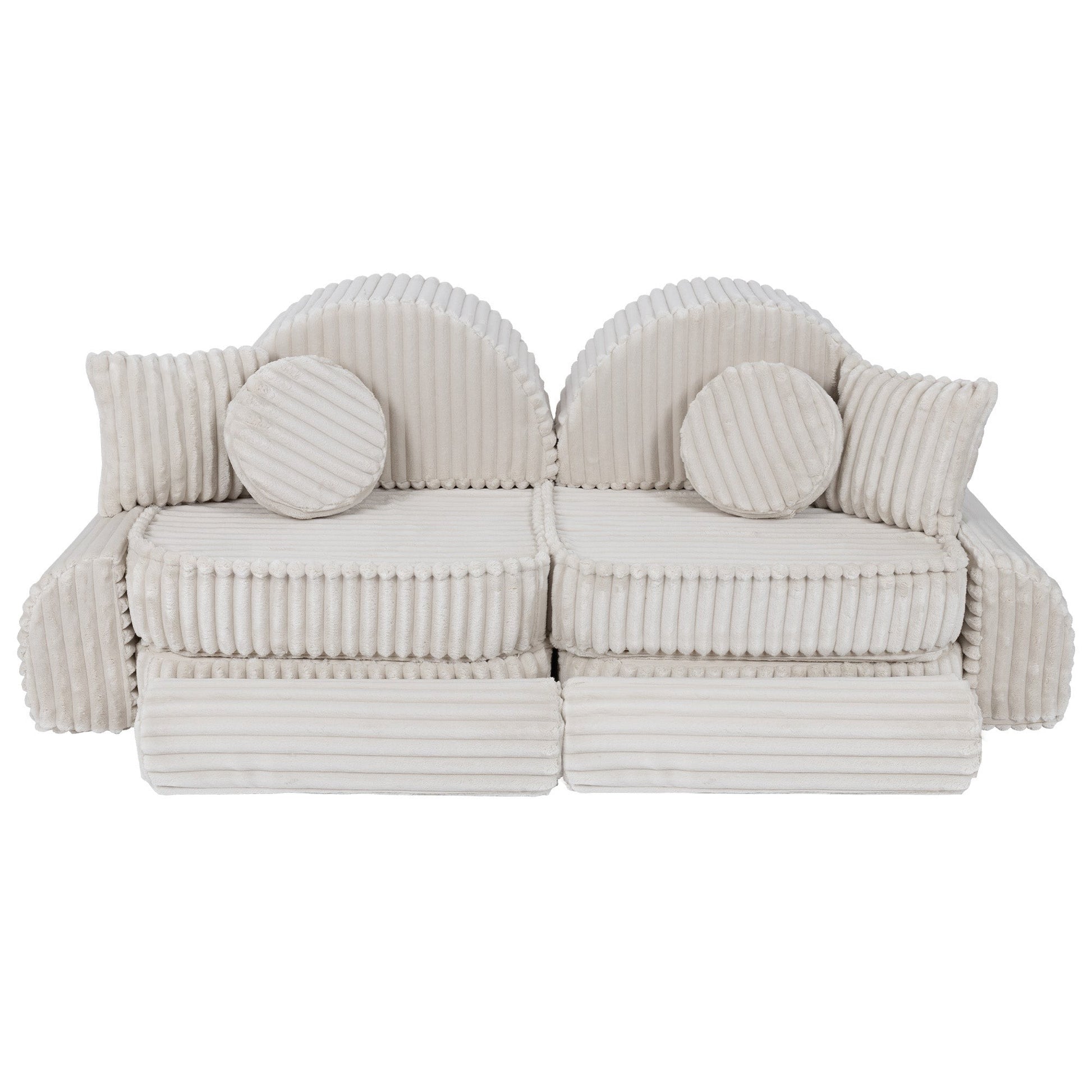 MeowBaby Medium Modular Sofa Churros White Plus – sofa bed flat layout for toddlers | Nestling
