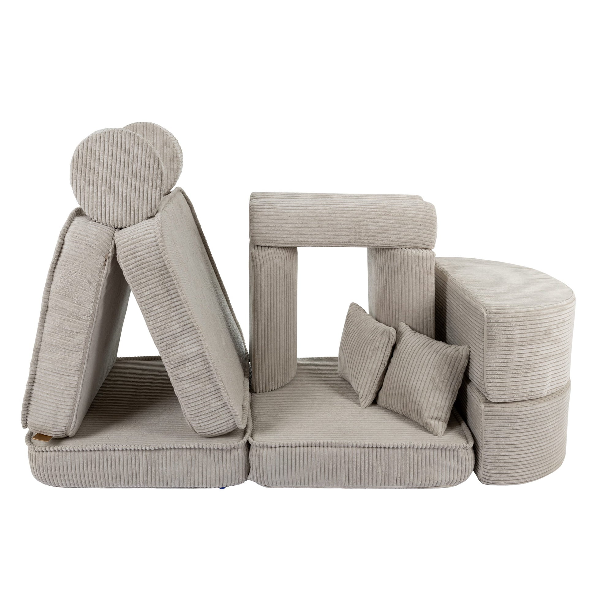 MeowBaby Modular Kids Sofa Aesthetic Ecru – modular foam play sofa for toddlers | Nestling