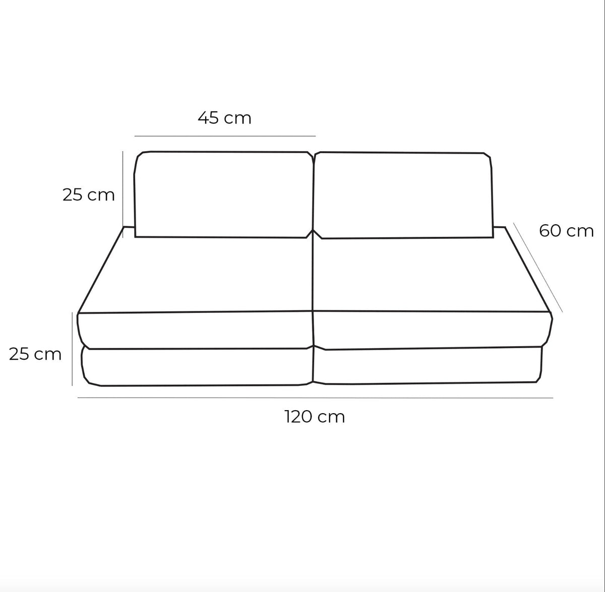 MeowBaby Small Modular Sofa – Churros – Jurassic Grey