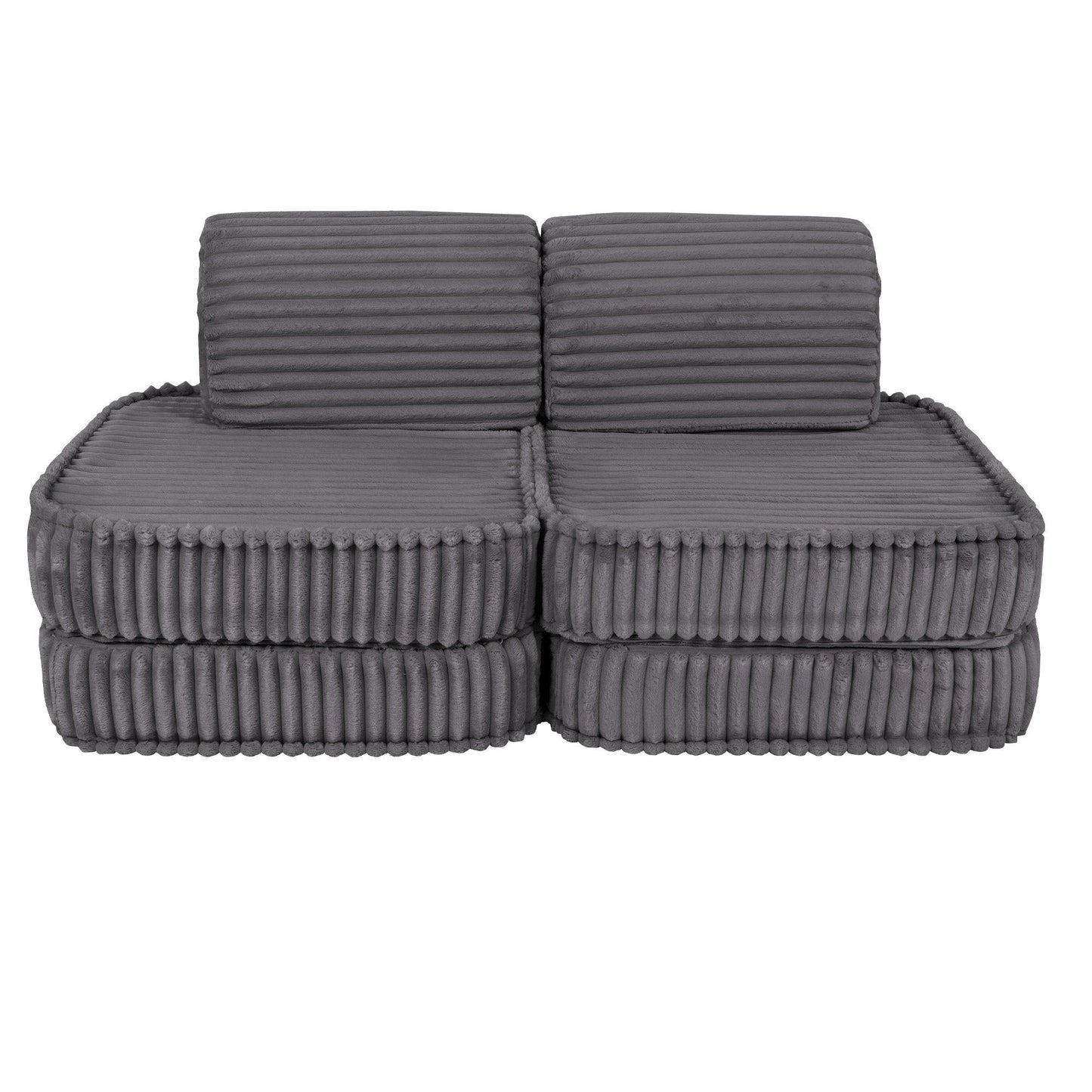 MeowBaby Small Modular Sofa Churros Jurassic Grey – dimensions diagram for small sofa | Nestling