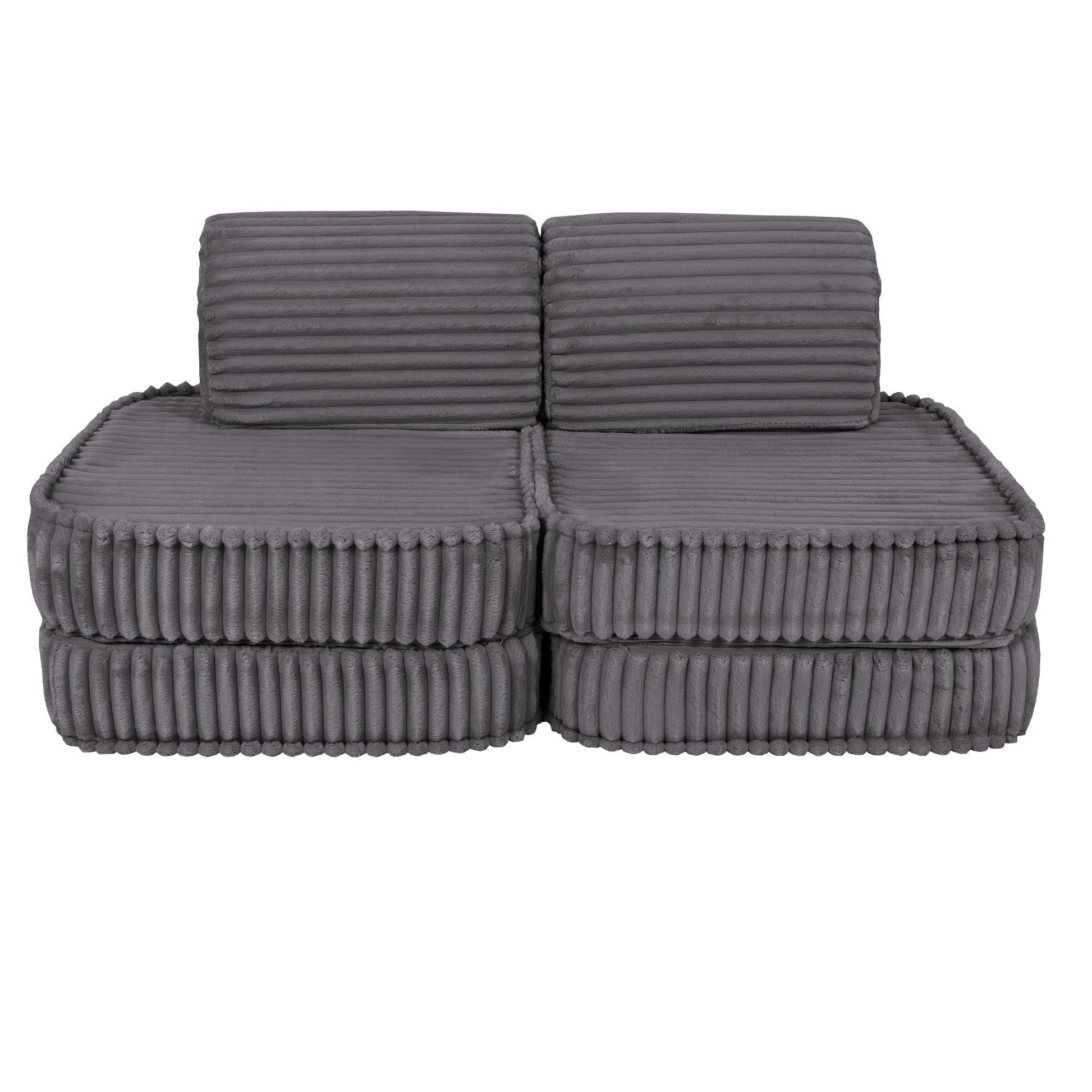 MeowBaby Small Modular Sofa Churros Jurassic Grey – dimensions diagram for small sofa | Nestling