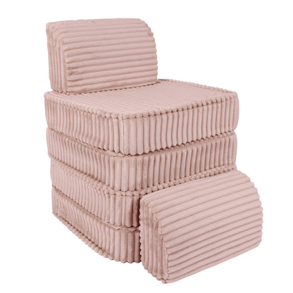MeowBaby Small Modular Sofa Churros Pink Kids Play Couch – lounge configuration small foam sofa | Nestling