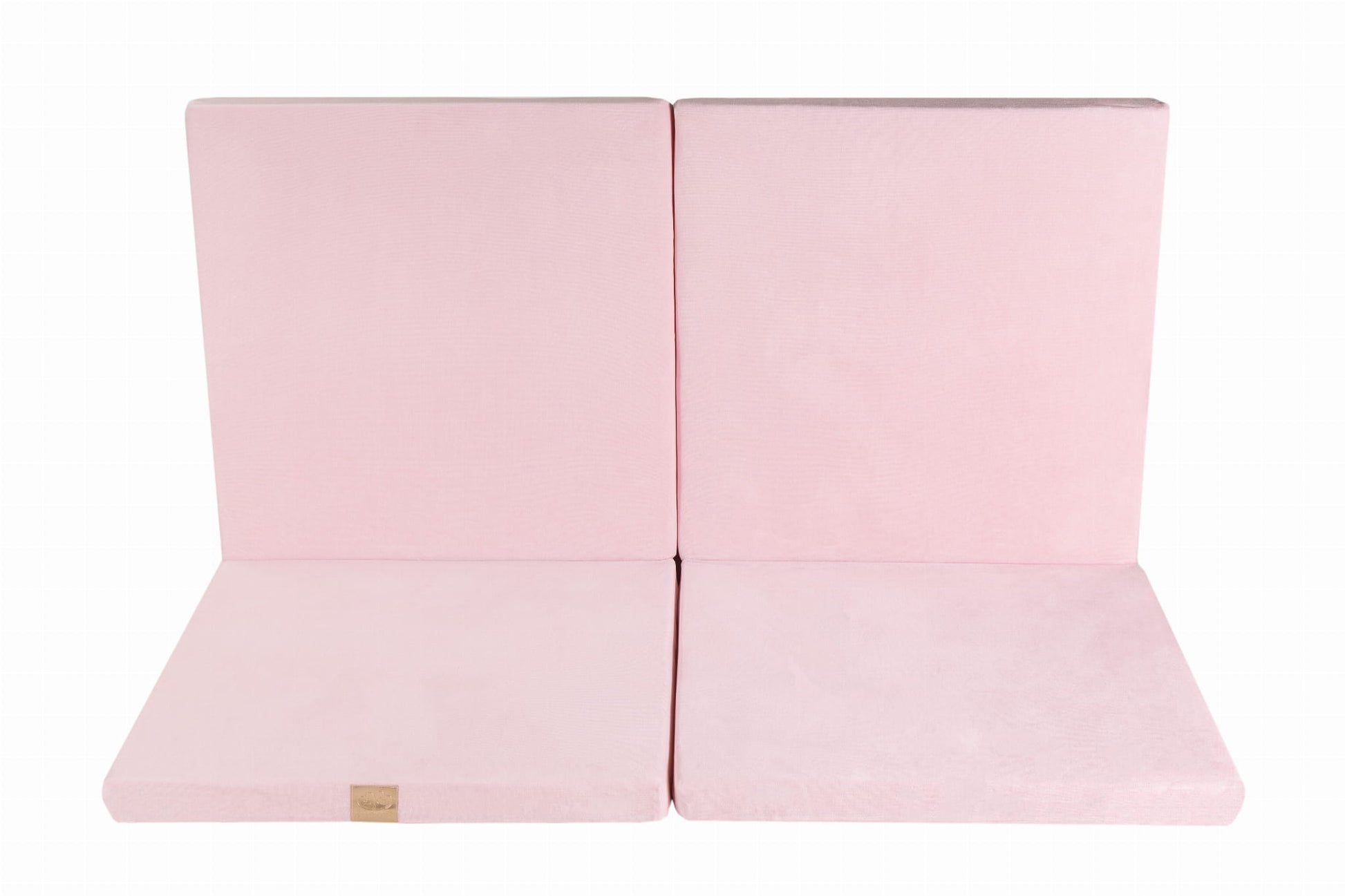 MeowBaby Square Play Mat Light Pink Velvet – rolled up mat for storage and transport | Nestling