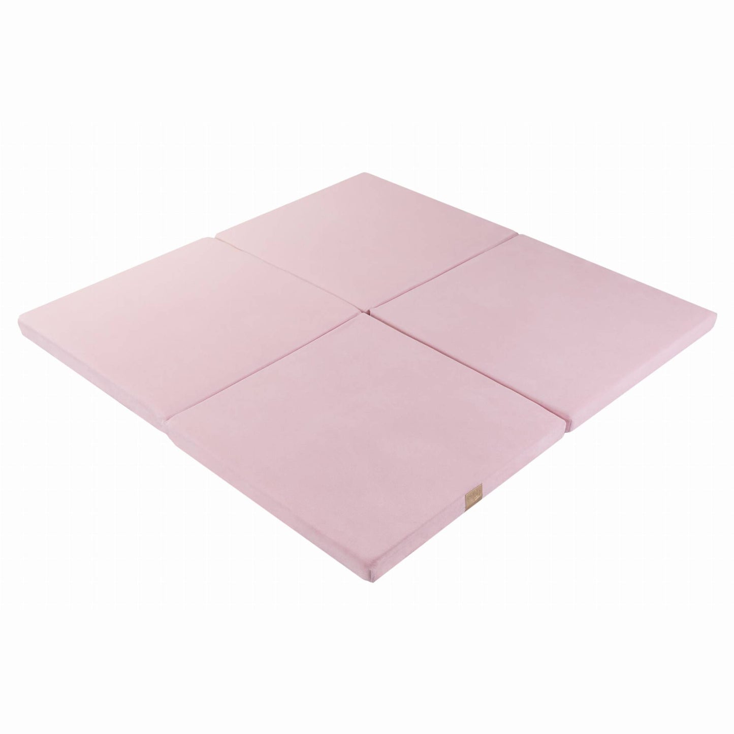 MeowBaby Square Play Mat Light Pink Velvet – dimensions diagram for floor play mat | Nestling