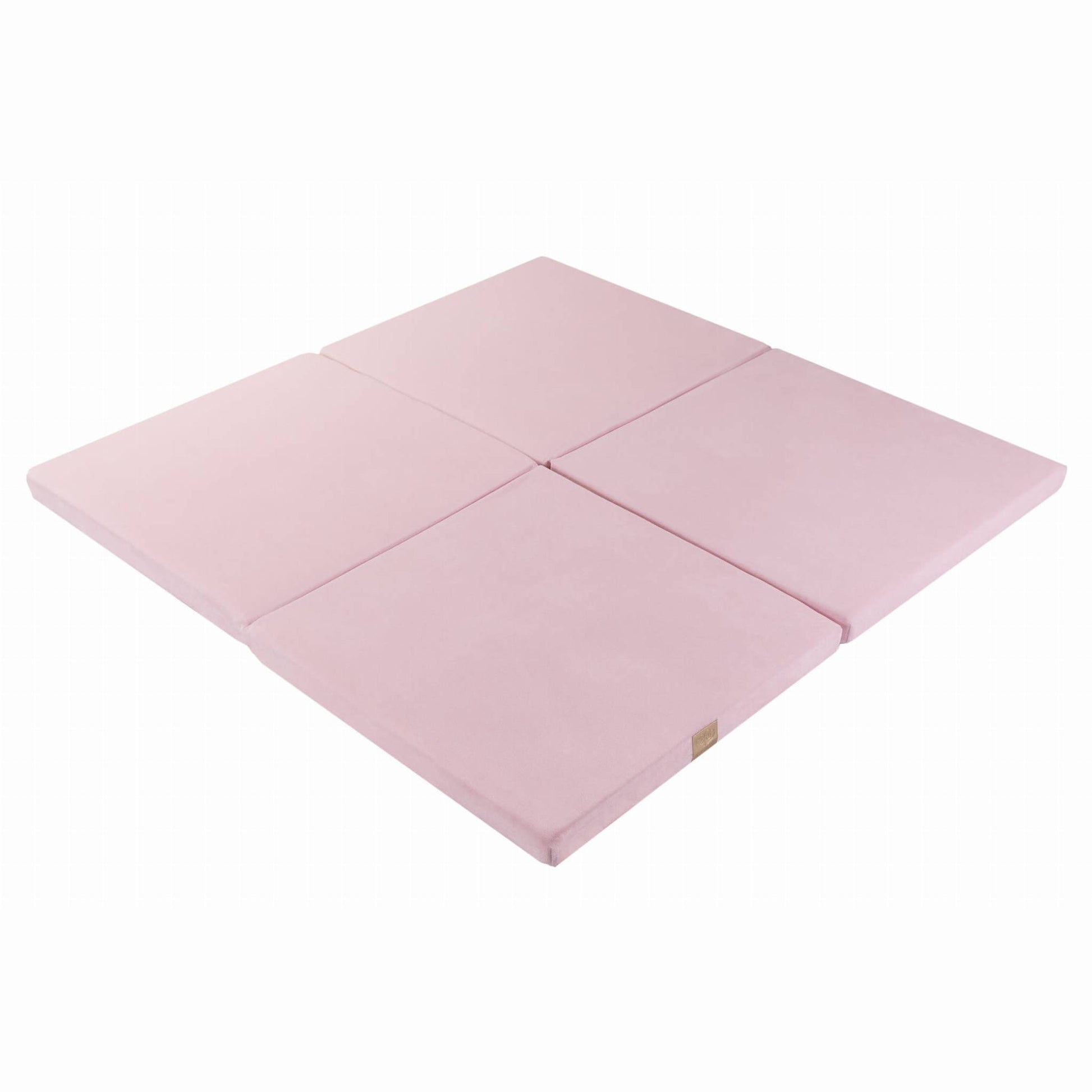MeowBaby Square Play Mat Light Pink Velvet – dimensions diagram for floor play mat | Nestling