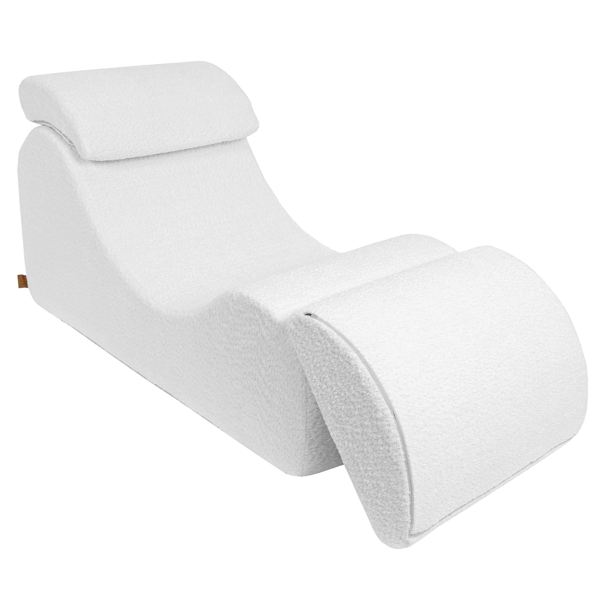 MeowBaby Wave Lounger Kids Lounge Chair White Boucle – dimensions diagram lounger 90x46x50cm | Nestling