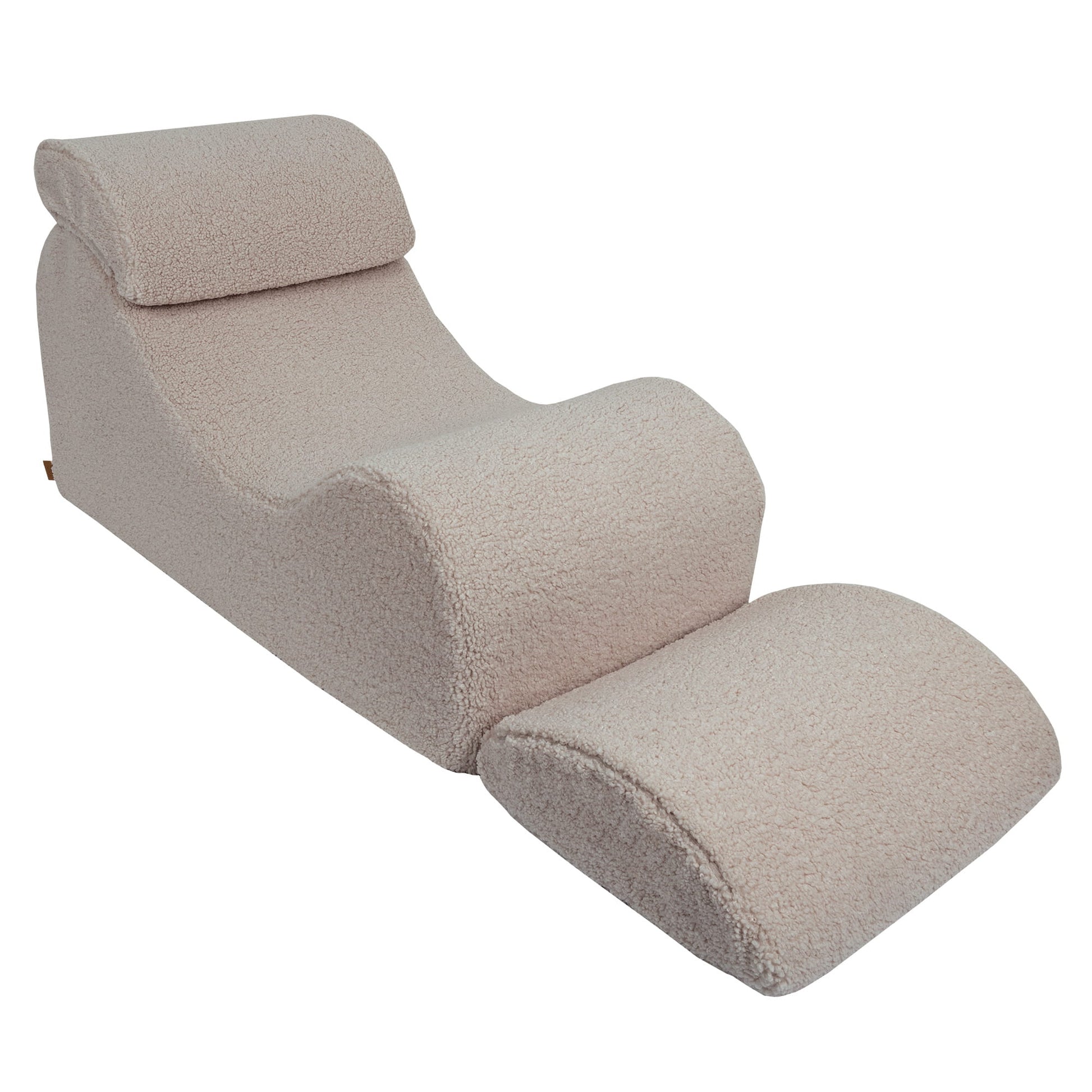 MeowBaby Wave Lounger Light Grey Bearly – back view of grey bearly lounge chair | Nestling