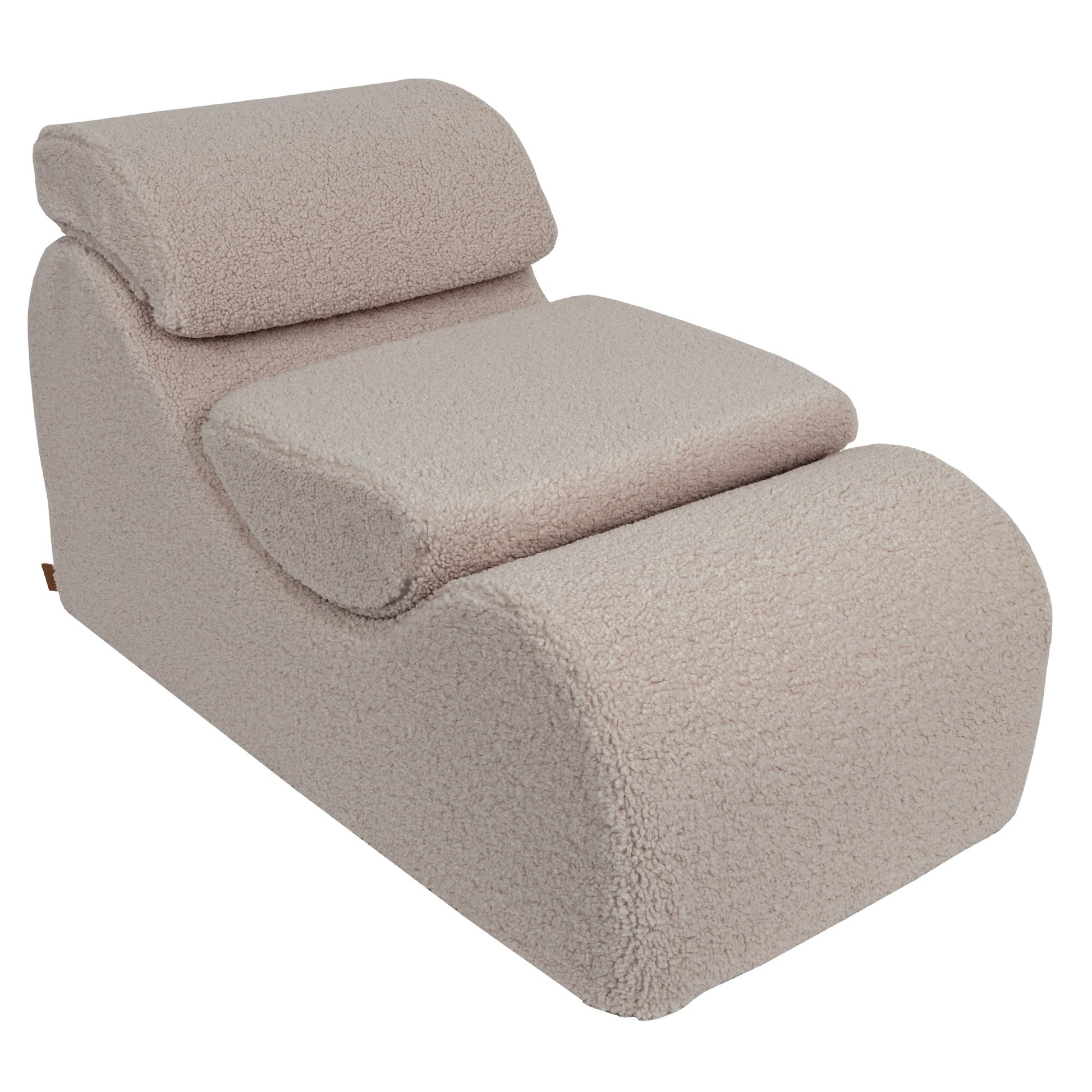 MeowBaby Wave Lounger Light Grey Bearly – lounger in playroom bedroom setting | Nestling