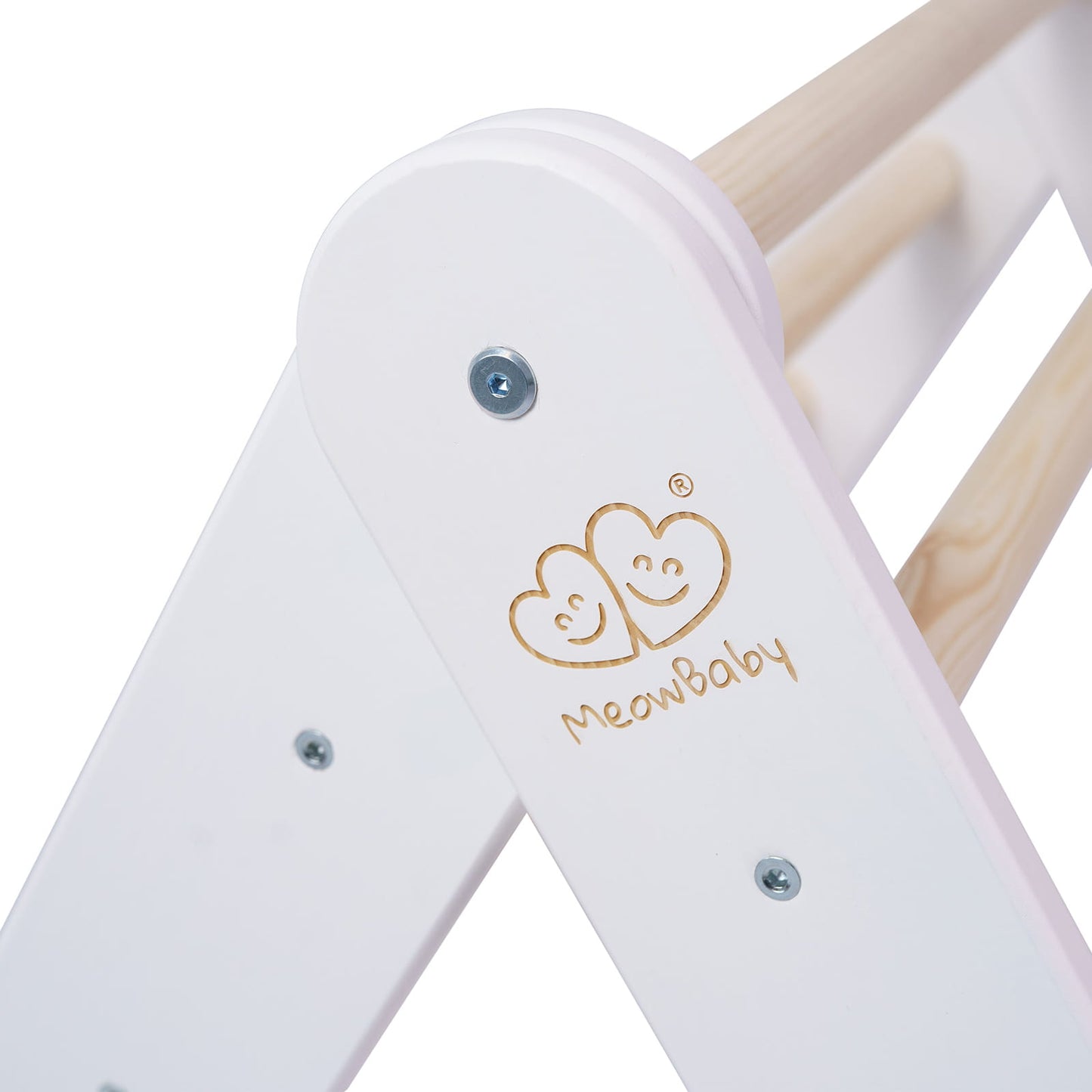 MeowBaby White Ladder House Pink Cover – kids playing in white natural wood house | Nestling