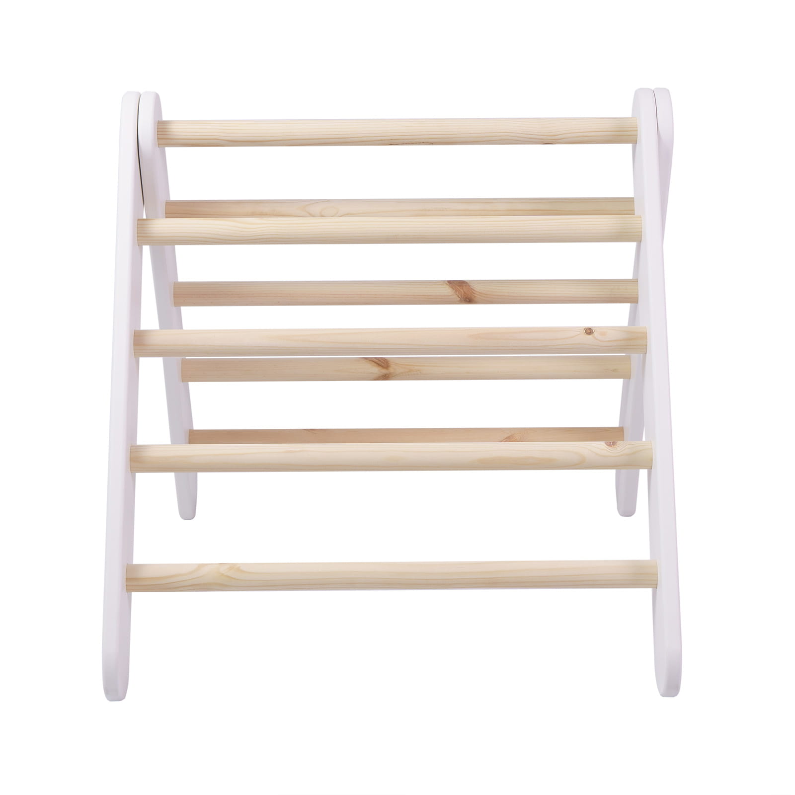 MeowBaby White Ladder House Pink Cover – white playhouse styled in nursery room | Nestling