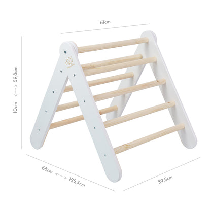 MeowBaby White Ladder House Pink Cover – close-up white wooden ladder rungs | Nestling