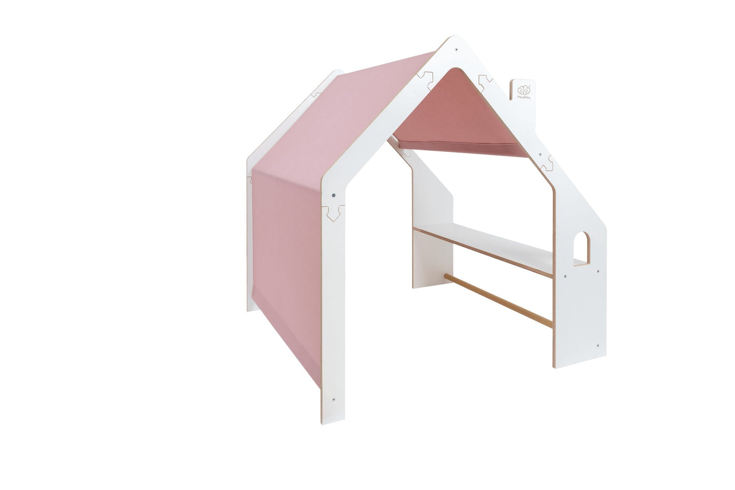 MeowBaby White Wooden House Pink Roof Kids Playhouse – dimensions diagram wooden playhouse | Nestling