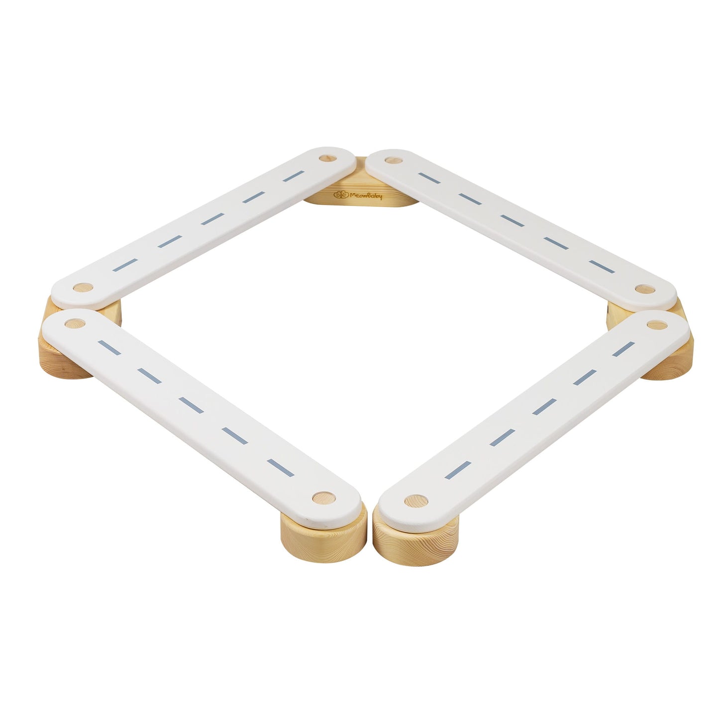 MeowBaby Wooden Balance Beam 4-Element Sensory Path – toddler balancing on wooden path | Nestling