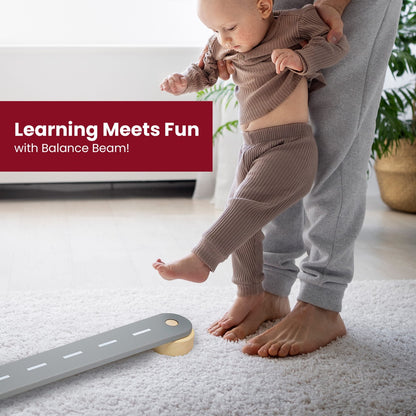 MeowBaby Wooden Balance Beam 4-Element Sensory Path – child walking sensory path in use | Nestling