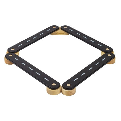 MeowBaby Wooden Balance Beam 4-Element Sensory Path – child jumping on beam toddler activity | Nestling